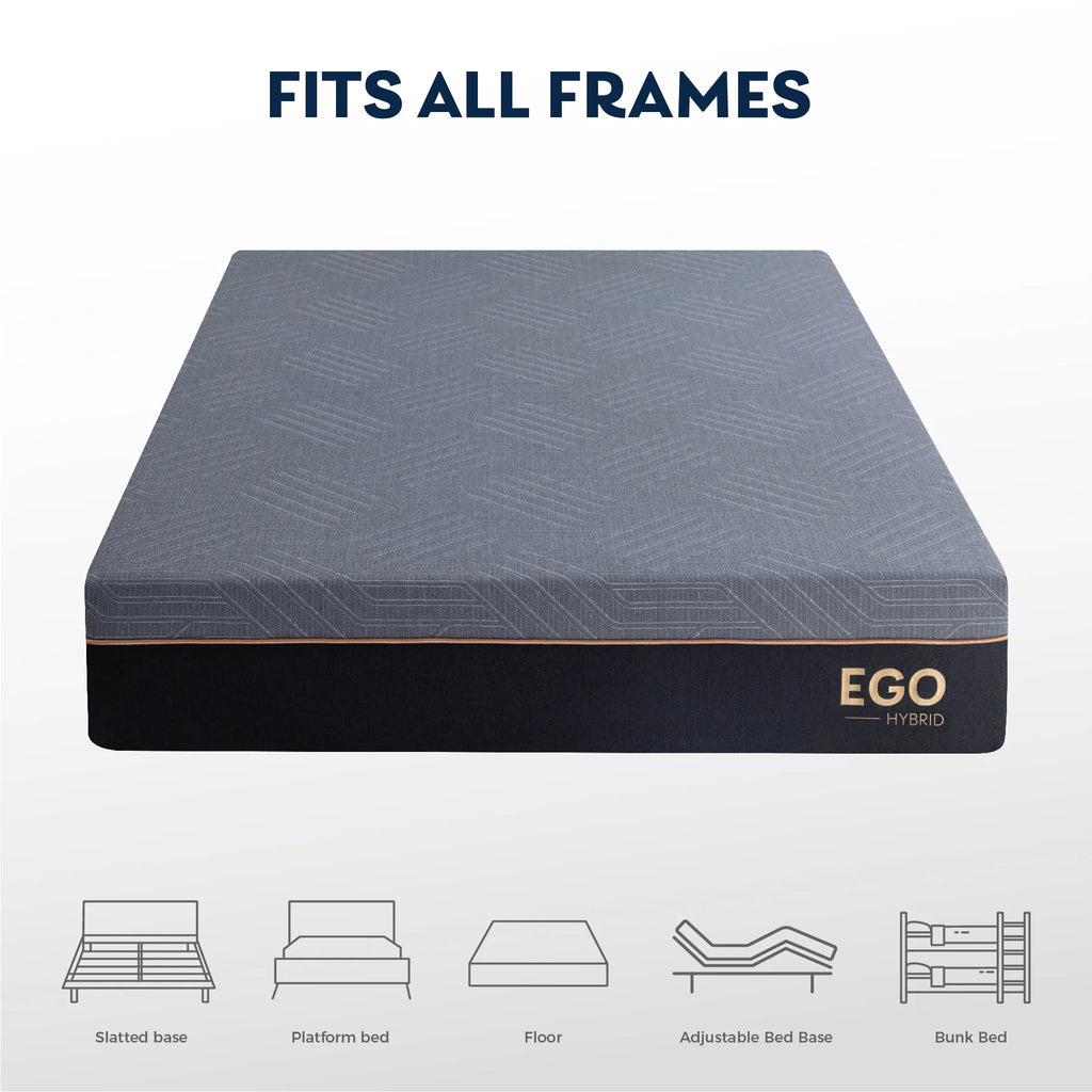 Black 12 inch Full Size Memory Foam Hybrid Mattress X621826