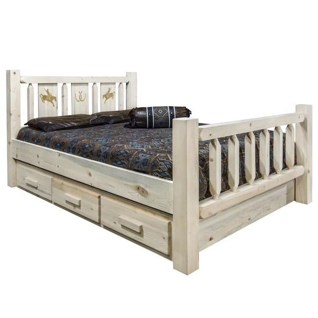 Solid Wood Twin Storage Bed N510