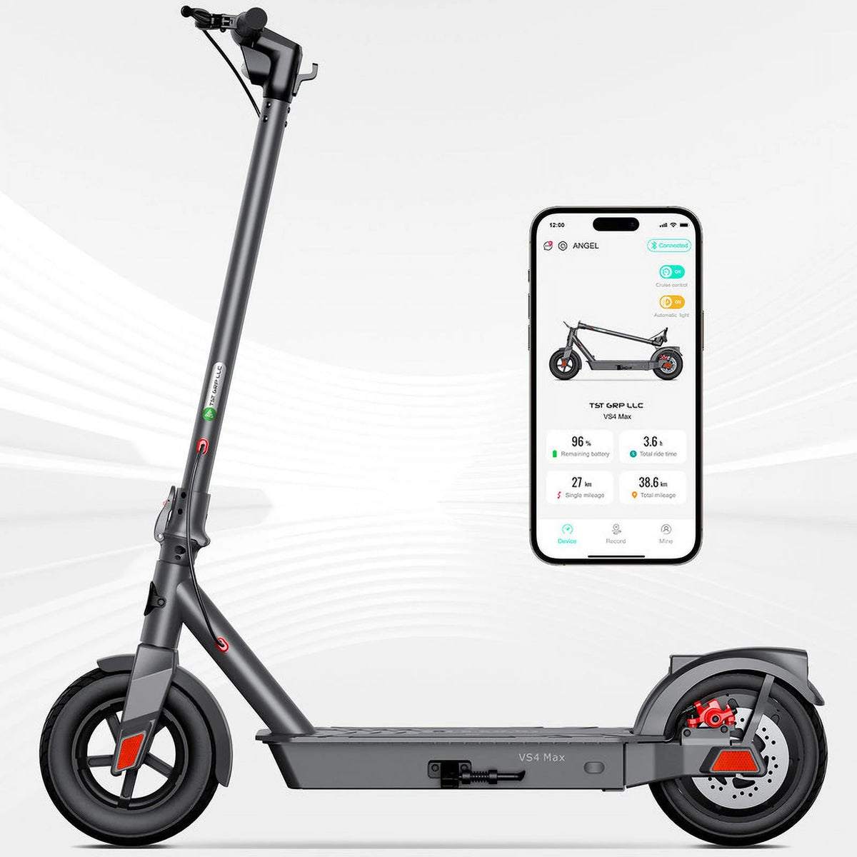Electric Scooter with 10 Tires, 20 Miles Range, 500W Motor, 19 MPH Y905