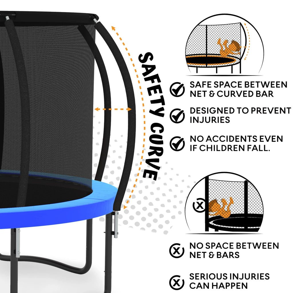 8FT 10FT 12FT 14FT Trampoline with Enclosure and Ladder B693051