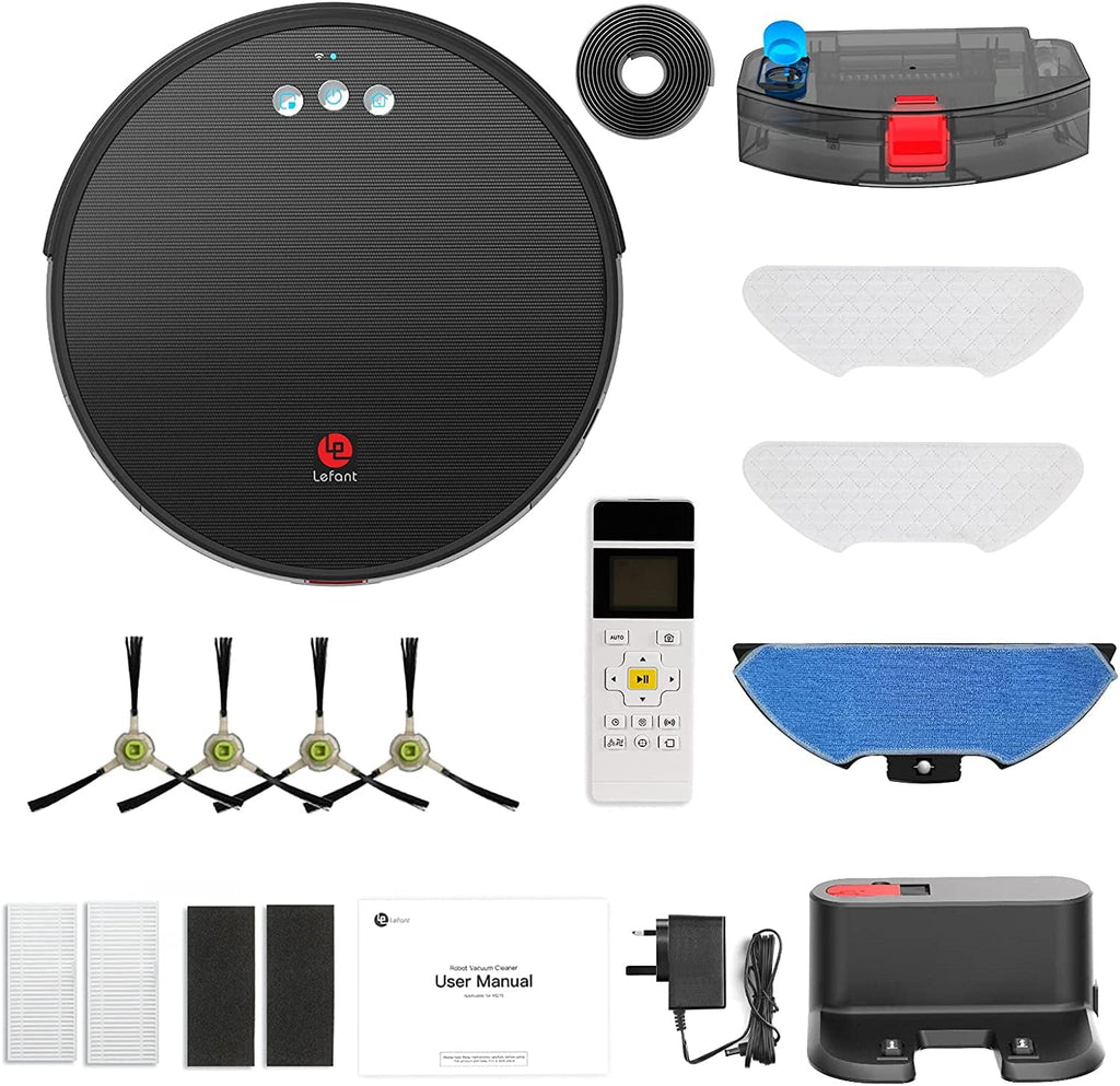 Robot Vacuum Cleaner and Mop, 160ml Water Tank, 3-in-1 W5960