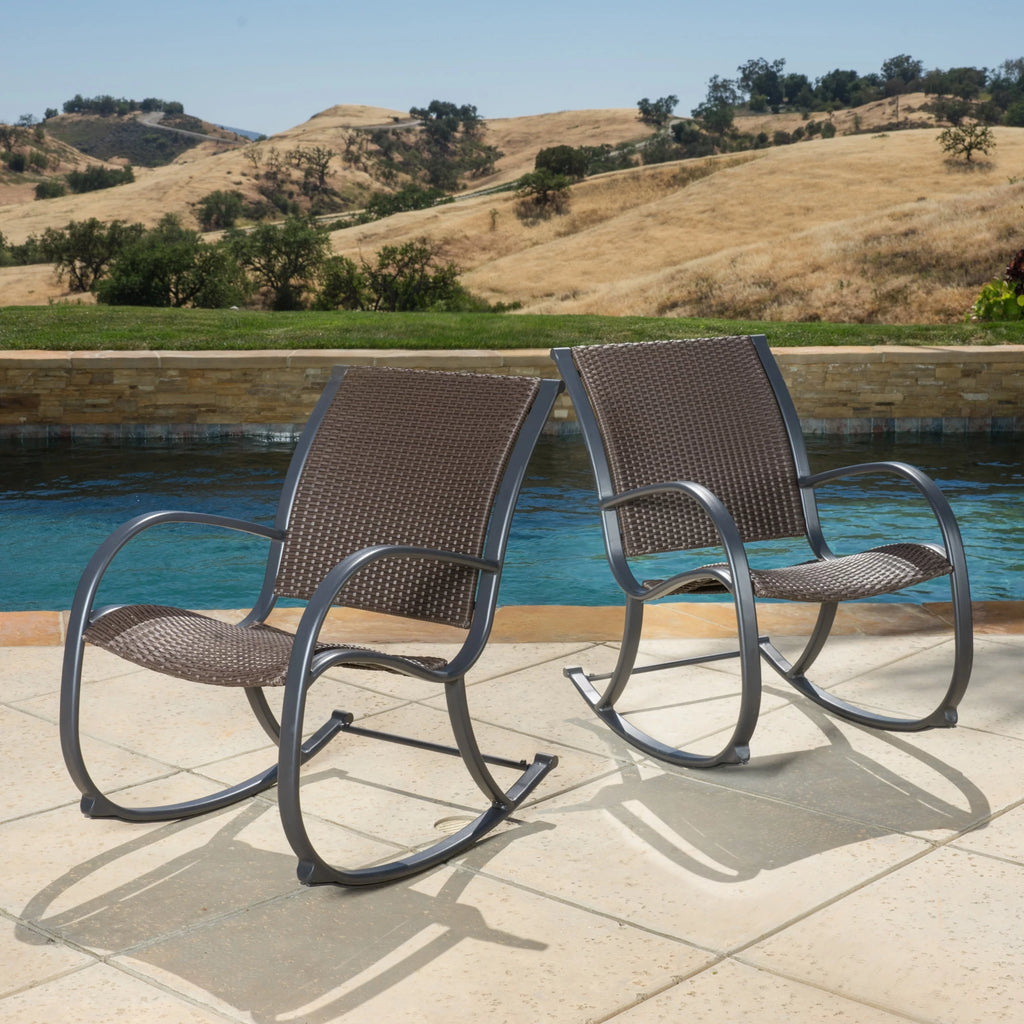 Brown Wicker Rocking Chair B113130