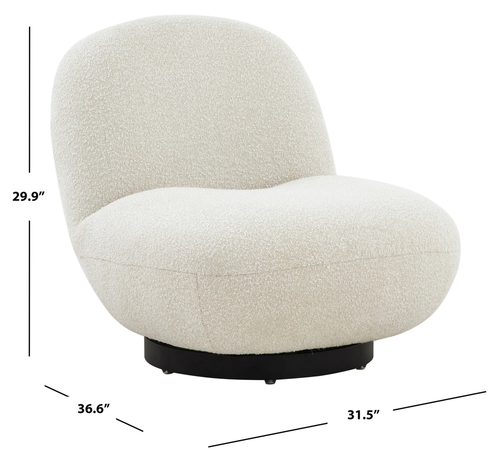 Ivory Boucle Accent Chair U744