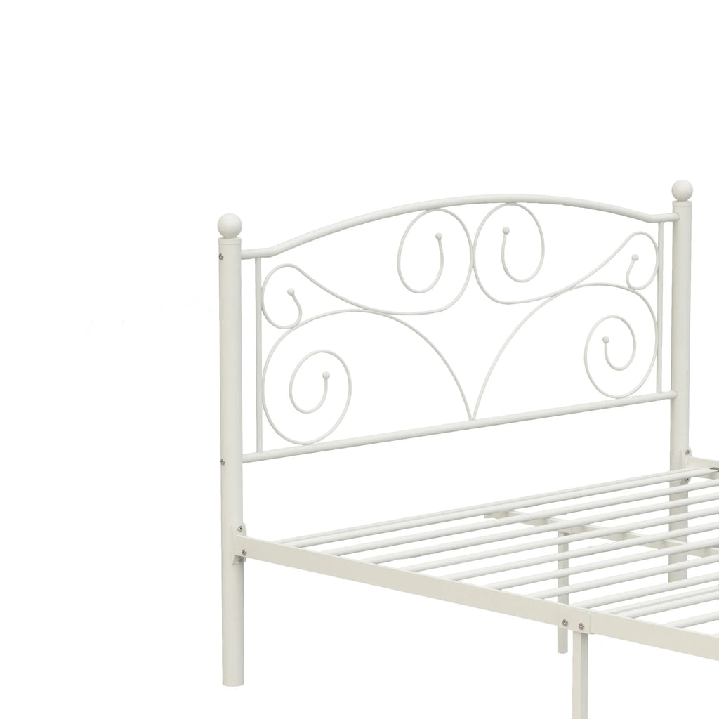Queen Size Metal Bed Frame with Headboard and Footboard X688