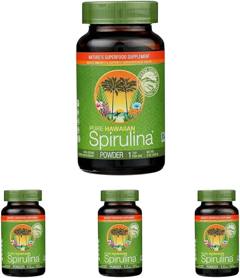 Spirulina Powder Vegan Non-GMO 5 Ounce Pack of 4 L368401