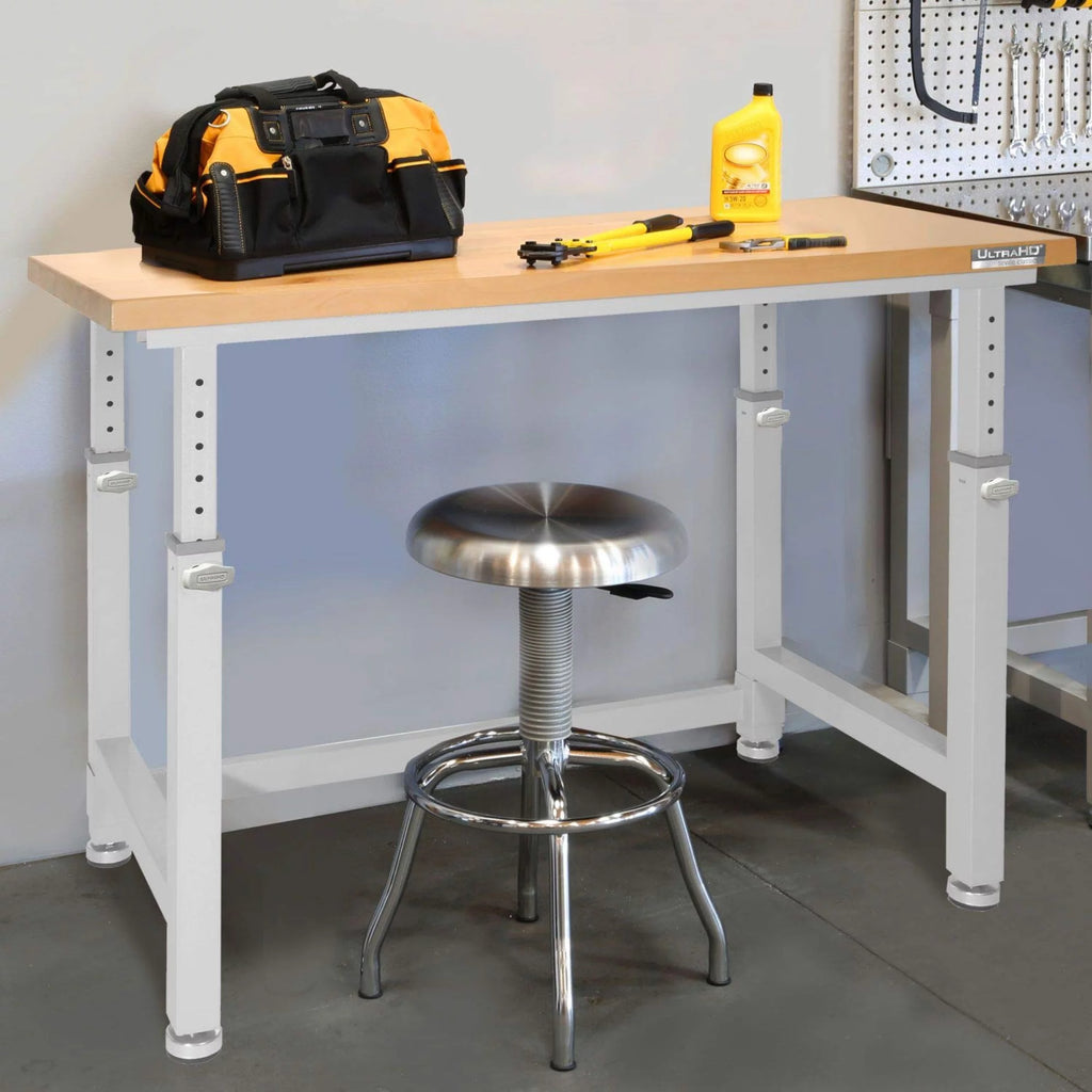 Height Adjustable Heavy-Duty Wood Top Workbench V9880