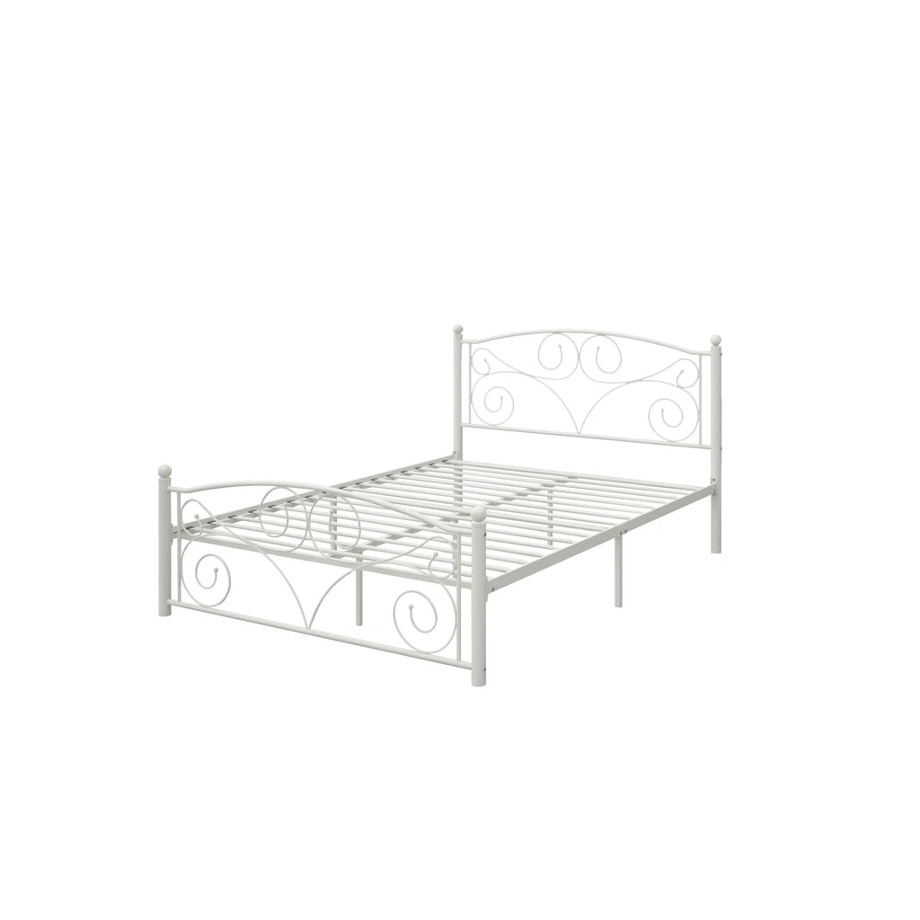 Queen Size Metal Bed Frame with Headboard and Footboard X688