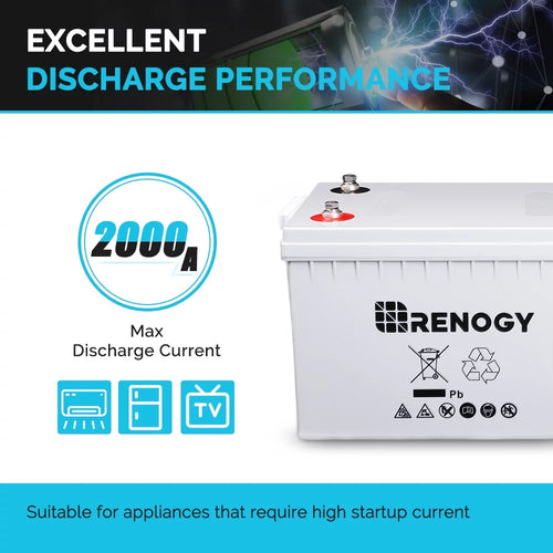 12 Volt 200Ah Deep Cycle AGM Battery D374346