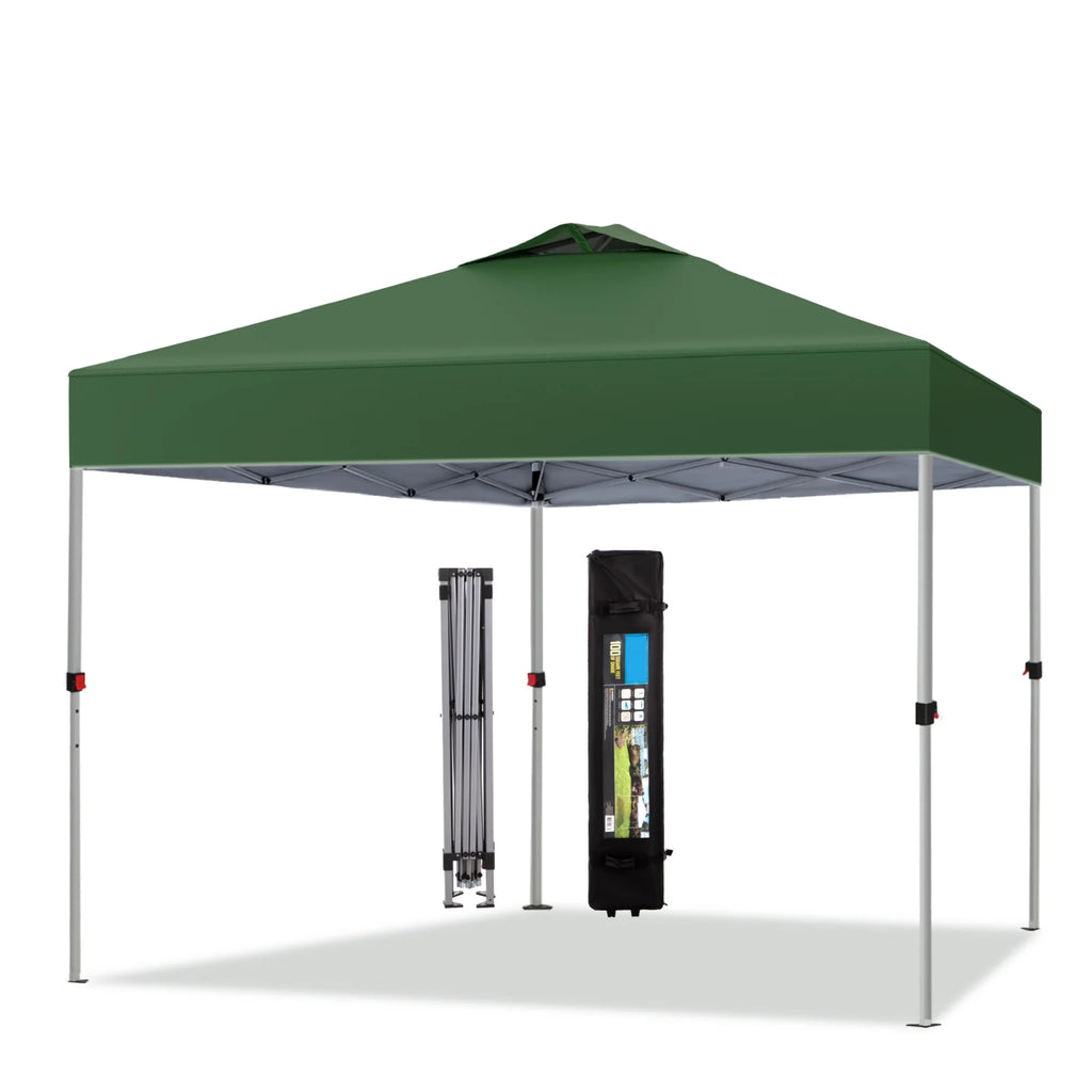 10x10ft Pop-up Canopy Tent with Wheeled Bag - Blue V9476