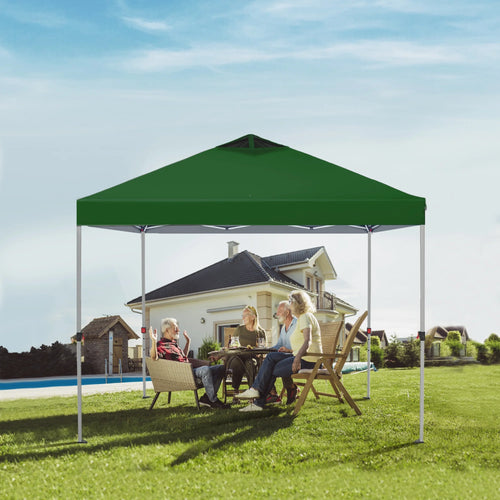10x10ft Pop-up Canopy Tent with Wheeled Bag - Blue V9476