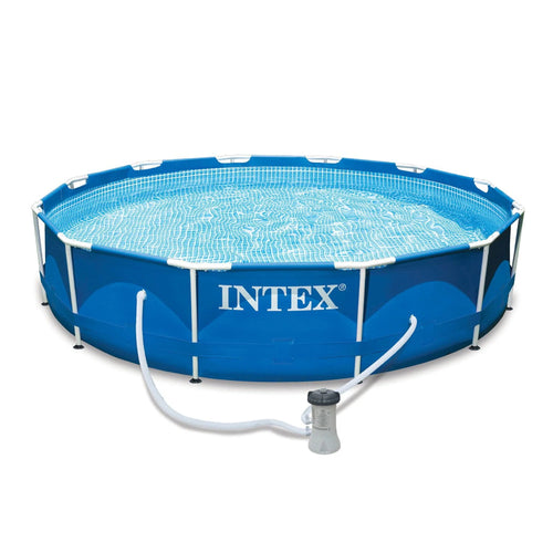 12 x 2.5 Foot Metal Frame Above Ground Pool with Filter N295