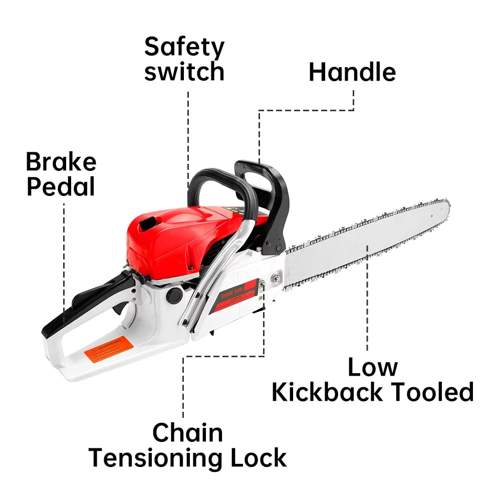 Gasoline Chainsaw with 22 in. Bar 52CC 2-Cycle Gas Powered L504628