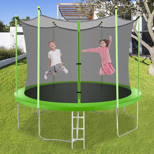 10 ft Round Trampoline with Safety Enclosure Net E7265
