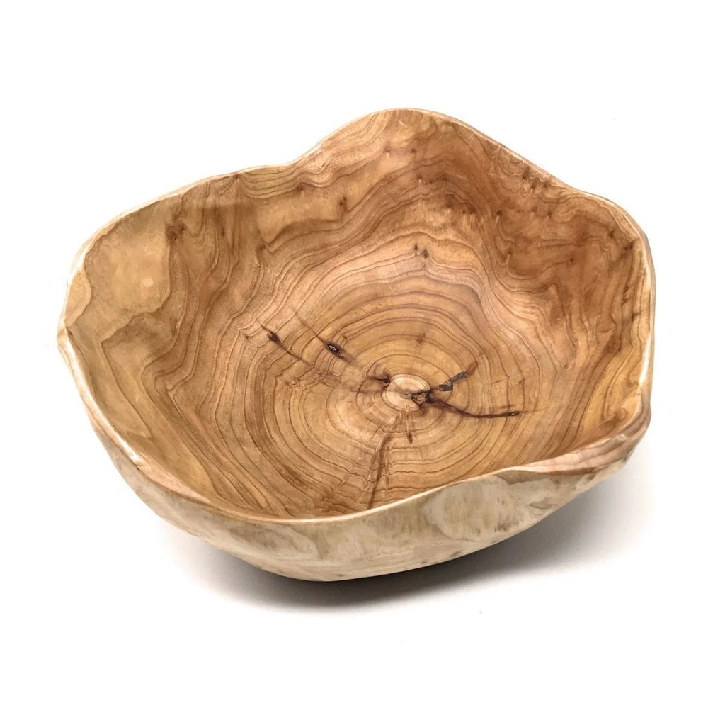 Wooden Bowl Handmade Natural Root Wood Serving Bowl Medium 10"-12" F832541