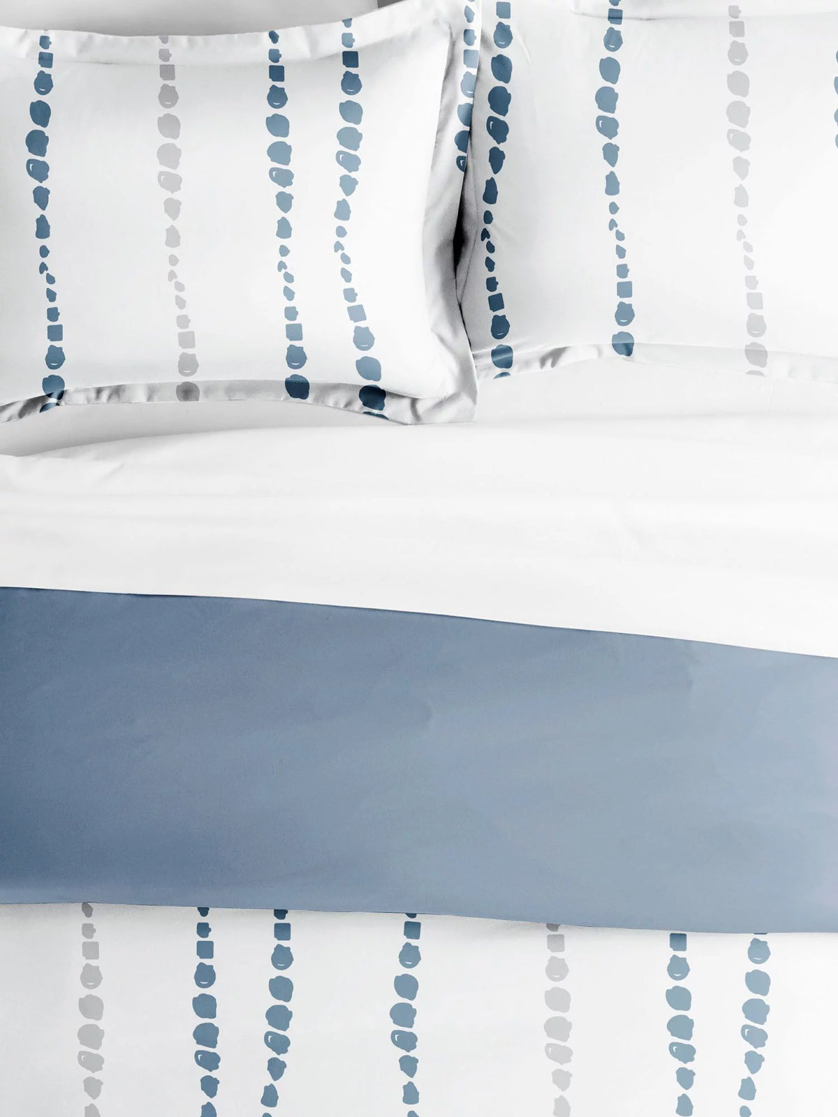 3 Piece Navy Duvet Cover Set with Shams for Queen Beds Q266