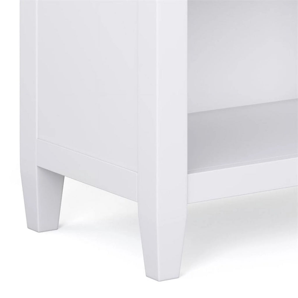 White Wood Nightstand A18521