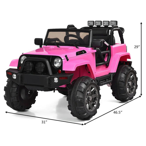 12V Kids Ride-on Car Truck with Remote Control Pink O495606
