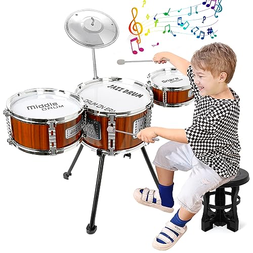 Kids Drum Set with Stool T292