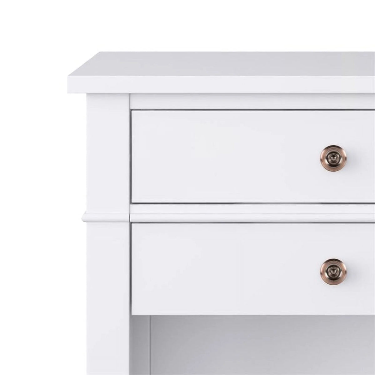White Wood Nightstand A18521