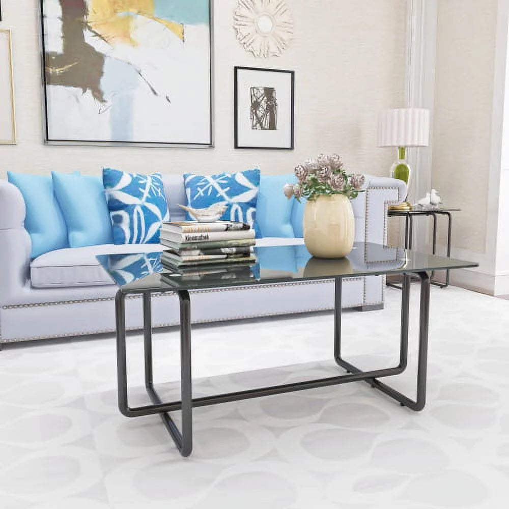 Black Glass Coffee Table X7442